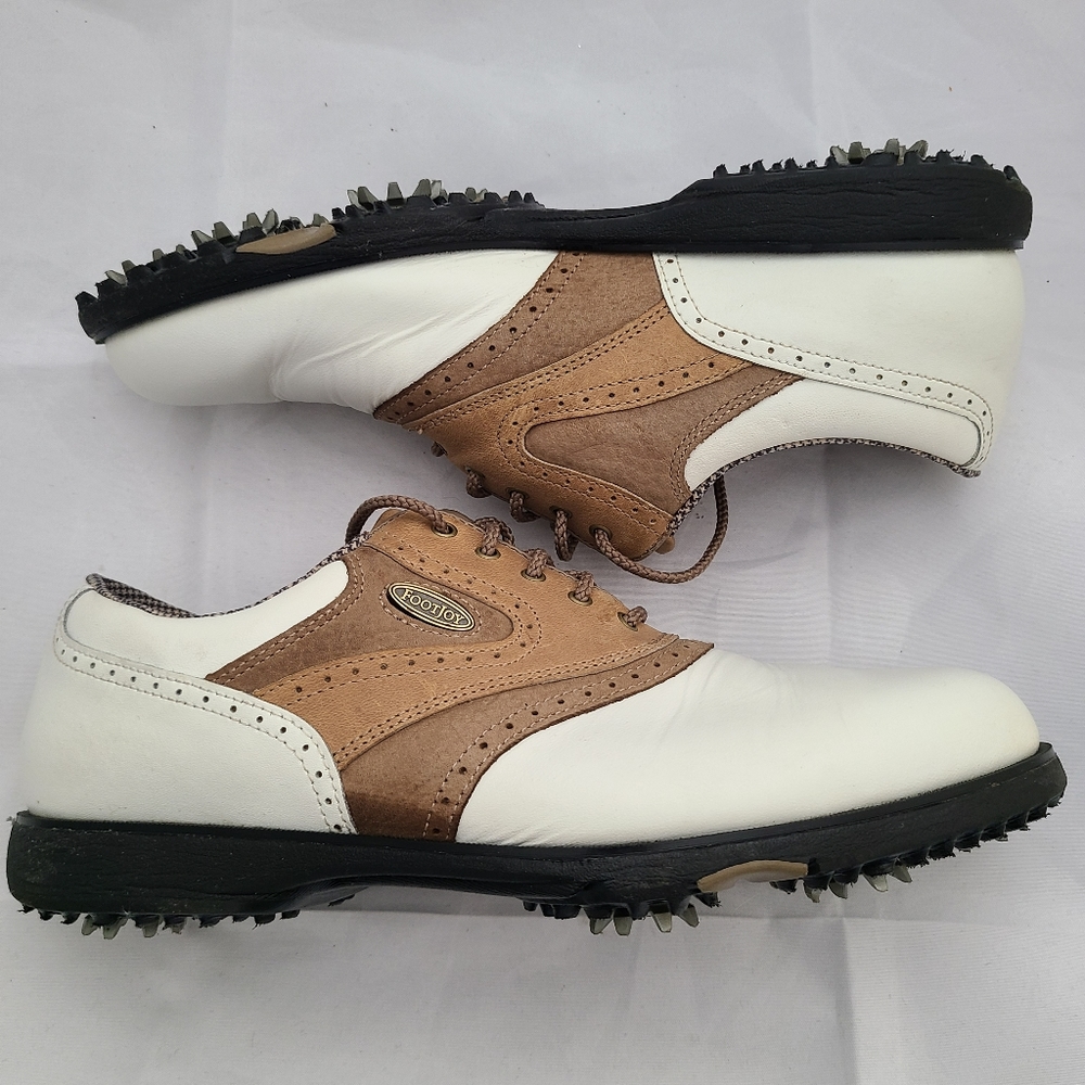 Footjoy Golf SoftJoys Men’s Terrains 9M Soft Cleats Golfing Shoes 98308